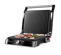 Grill électrique 2 en 1 TAURUS Etna Inox - Plaque 29x23cm - Ouverture à 180 - 2200W - Thermostat réglable