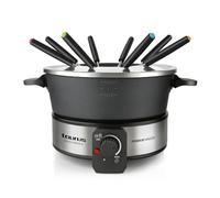 Taurus Appareil à fondue FF2 1000 W 2 L 8 personnes Température réglable Sans PFOA Noir/Inox