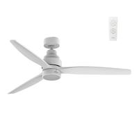 TAURUS - Ventilateur de Plafond Fresko 3B Pure Ultra Silence | Moteur DC Turbo Quiet 30W | 6 Vitesses | Pales en Bois 132 cm | Mode Été/Hiver | Éclairage Réglable