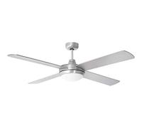 Taurus Fresko 4B - Ventilateur de plafond 70W, avec lumière et télécommande, 132 cm de diamètre et 4 pales, pour une surface jusqu’à 20 m2, 3 vitesses, minuterie de 8 heures, moteur en cuivre