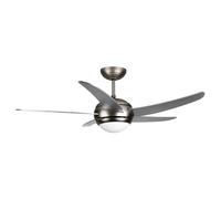 Taurus Fresko 5B - Ventilateur de plafond 60W, avec lumière et télécommande, diamètre 120 cm et 5 pales, pour une surface jusqu'à 20 m2, 3 vitesses, minuterie 8 heures, moteur en cuivre