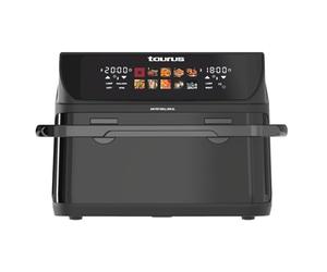 Taurus - Friteuse sans huile Air Fryer Grill 360 XL 2800W | 10L | Écran tactile | 10 programmes | Panier divisible | Minuterie 60 min | Temp. 60-200 °C | Cuisson simultanée