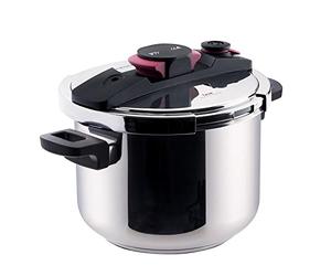 Taurus Great Moments Superrapid 6L - Cocotte-minute super rapide, 6L, valve de vidange réglable, ouverture facile, économie d'énergie, 5 systèmes de sécurité, sans PFOA, pour tous types de feux