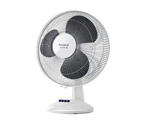 Taurus Greco 16 - Ventilateur de table 40W, système d'oscillation, inclinaison réglable, 3 lames de 40 cm de diamètre, base ronde antidérapante, facile à nettoyer, silencieux