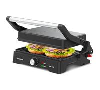 Taurus - Gril Électrique Grill&Co GR1500X | 1500W | Plaques Antiadhésives 27,5 x 17,3 cm | Couvercle Flottant 180º | Thermostat Réglable | Base Antidérapante | Bac à Graisse Amovible