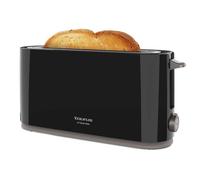 Taurus - Grille-Pain Mytoast Nero 1000W | 7 Niveaux de Brunissage | Fente 26x3,8 cm | Auto-centrage | Ramasse-miettes | Élévation Supplémentaire | Range-câble | Pieds Antidérapants