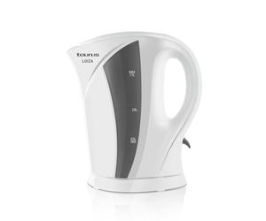 Taurus Loiza - Bouilloire électrique 2200W, 1,7L, Arrêt automatique, Range cordon, Blanc