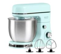 Taurus Mixing Chef Gusto Mixing Robot pâtissier 1300 W 8 vitesses + Pulse Bol en acier inoxydable 5 L Tête inclinable Couvercle anti-éclaboussures Accessoires pour battre, monter et pétrir