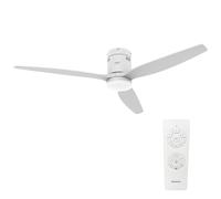TAURUS POLAR 3B PURE Ventilateur de plafond 30W - Moteur DC ultra-silencieux - Lames en bois - 3 types d'éclairage - Minuterie de 8 heures