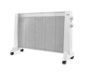 Taurus PRMB 2400 - Radiateur panneau rayonnant électrique 2400W, 3 températures, Thermostat réglable, Roues, Protection anti-chaleur, Silencieux, Blanc