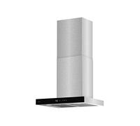 Taurus T60IXAL Hotte aspirante décorative, acier et verre noir, largeur 60 cm, 650 m3/h d'extraction, 3 vitesses, tactile, efficacité A, LED, 200 W, filtres aluminium lavables multicouches