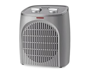 Taurus Tropicano Bagno - Radiateur soufflant 2000W, Thermostat réglable, pour salle de bain, 2 vitesses de chauffage, Fonction ventilateur, Éclairage LED, Silencieux, Gris