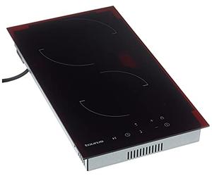 Taurus V302T - Plaque vitrocéramique, 3000W, 2 zones de chauffe, 9 niveaux de puissance, commande tactile, minuterie jusqu'à 99 min, fonction Stop & Go, sécurité enfant, noir