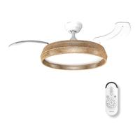 Taurus Ventilateur de plafond FA006L 107 cm – pales rétractables, LED 36W, moteur CC, 6 vitesses