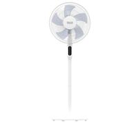 Taurus - Ventilateur sur pied 24W DC | Ice Brise Silence | Oscillant | 3-en-1 (table + pied) | 24 vitesses | 3 modes | Minuterie 18h | 5 pales | Écran LED | Télécommande | Blanc