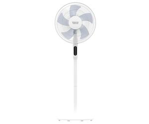 Taurus - Ventilateur sur pied 24W DC | Ice Brise Silence | Oscillant | 3-en-1 (table + pied) | 24 vitesses | 3 modes | Minuterie 18h | 5 pales | Écran LED | Télécommande | Blanc