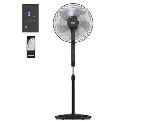 Taurus - Ventilateur Sur Pied Boreal 16CR Silence 30W | 12 Vitesses | Ultra-silencieux | Modes Normal/Brise/Nuit | 5 Pales | Oscillant | Hauteur Réglable | Télécommande | Écran Digital | Noir