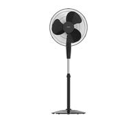 Taurus - Ventilateur sur pied Greco 16CR Elegance | 45W | 3 pales 40 cm | 3 vitesses | Oscillation automatique | Hauteur réglable 108-132 cm | Silencieux | Portable | Base antidérapante | Noir