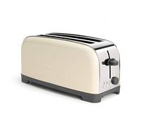 Taurus Vintage Cream - Grille-pain 1400W, 6 niveaux de brunissage, Deux fentes extra longues, Fonctions : arrêt, réchauffage et décongélation, Système de centrage automatique, Acier inoxydable