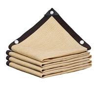 Taux D'Ombrage De 85% - 95% Filet Anti Chaleur, Filet Anti Feuille Piscine Filets D'Ombrage avec Oeillets, pour Jardin De Balcon De Garage De Ferme. (Beige 12-Pin / 3m * 3m / 9.8ft * 9.8ft)