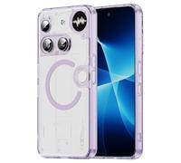 TAUYN Coque pour Nothing Phone 3, Slim TPU Bumper + Arrière Clear PC, avec MagSafe Protection Antichoc et Résistante aux Rayures, Airbag aux 4 Coins Résistant aux Chutes Case Cover. Violet