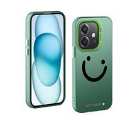 TAUYN Coque pour Oppo A40 4G / A40m / Oppo A60 5G, PC Très Mince Antichoc Bumper Housse, Visage Souriant Modèle Conception Protection Etui, Vert