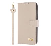 TAUYN Coque pour Oppo A80 5G, PU Cuir Flip Étui Anti-Chocs TPU Protéger Housse, Emplacement pour Carte & Support Fonction, avec Cordon -Abricot