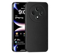 TAUYN Coque pour Oppo Reno 12F 5G / Reno 12 FS 5G, Ultra-Fin Premium PU Cuir Back et Monture en Silicone Souple Etui, Antichoc, Anti-Rayures Bumper Housse. - Noir