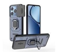 TAUYN Coque pour Realme C63 4G/Realme C61, TPU/PC Anti-Choc Armor Bumper Couvercle Coulissant Protection Étui, Support Protection Étui - Bleu