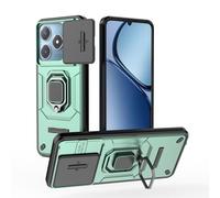 TAUYN Coque pour Realme C63 4G/Realme C61, TPU/PC Anti-Choc Armor Bumper Couvercle Coulissant Protection Étui, Support Protection Étui - Vert