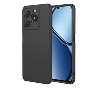 TAUYN Coque pour Realme C63 4G/Realme C61, Très Mince Doux Liquide Silicone Housse, TPU Silicone Antichoc Protection Etui, Noir
