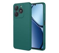 TAUYN Coque pour Realme C63 4G/Realme C61, Très Mince Doux Liquide Silicone Housse, TPU Silicone Antichoc Protection Etui, Vert Foncé