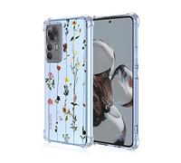 TAUYN Fleurs Motif Coque pour Xiaomi 12T 5G (6.67"), Transparent Silicone Girls Protecteur Housse, Souple TPU Bumper Antichoc Étui, Gardening