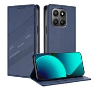 TAUYN Housse Folio en Cuir pour Honor 400 Smart | Premium PU Cuir Portefeuille Etui Housse, avec Fentes pour Cartes Fermeture Magnétique Antichoc Flip Case Cover. Bleu foncé