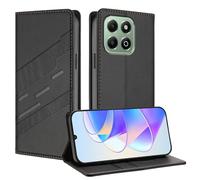 TAUYN Housse Folio en Cuir pour Honor X6b, Premium PU/TPU Cuir Portefeuille Etui Housse, avec Fentes pour Cartes, Fermeture Magnétique, Antichoc Flip Case Cover. Noir