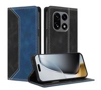 TAUYN Housse Folio en Cuir pour OnePlus 15 5G | Premium PU/TPU Cuir Portefeuille Etui Housse, avec Deux Emplacements pour Cartes, Mince et légère Flip Case Cover. Bleu foncé
