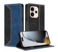TAUYN Housse Folio en Cuir pour Oppo Reno 15F 5G/4G, Premium PU/TPU Cuir Portefeuille Etui Housse, avec Deux Emplacements pour Cartes, Mince et légère, Design Simple et élégant. Bleu foncé