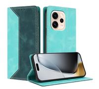 TAUYN Housse Folio en Cuir pour Oppo Reno15 Pro Max, Premium PU/TPU Cuir Portefeuille Etui Housse, avec Deux Emplacements pour Cartes, Mince et légère, Design Simple et élégant. Vert foncé