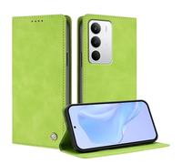 TAUYN Housse Folio en Cuir pour Realme C71 4G, Aux Rayures Protection Complète Premium PU Cuir Portefeuille Etui Housse, Design à Rabat Magnétique Antichoc Case Cover. Vert