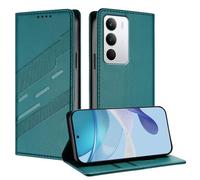 TAUYN Housse Folio en Cuir pour Realme C71 4G, Premium PU/TPU Cuir Portefeuille Etui Housse, avec Fentes pour Cartes, Fermeture Magnétique, Antichoc Flip Case Cover. Vert foncé