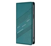 TAUYN Housse Folio en Cuir pour Realme GT 7T, Premium PU/TPU Cuir Portefeuille Etui Housse, avec Fentes pour Cartes, Fermeture Magnétique, Antichoc Flip Case Cover. Vert foncé