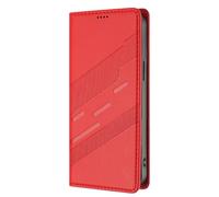 TAUYN Housse Folio en Cuir pour Vivo X300 E | Premium PU Cuir Portefeuille Etui Housse, avec Fentes pour Cartes Fermeture Magnétique Antichoc Flip Case Cover. Rouge