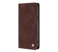 TAUYN Housse Folio en Cuir pour Vivo X300 E | Protection Complète Premium PU Cuir Portefeuille Etui Housse, Design à Rabat Magnétique Antichoc Case Cover. Marron