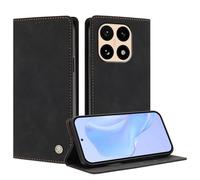 TAUYN Housse Folio en Cuir pour Xiaomi 15T, Aux Rayures Protection Complète Premium PU Cuir Portefeuille Etui Housse, Design à Rabat Magnétique Antichoc Case Cover. Noir