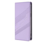 TAUYN Housse Folio en Cuir pour Xiaomi Poco M7 4G, Premium PU/TPU Cuir Portefeuille Etui Housse, avec Fentes pour Cartes, Fermeture Magnétique, Antichoc Flip Case Cover. Violet Clair