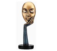 Tauzveok Bronze Sculpture Moderne Résine Le Silence Statue Silence Est d'or Gens Statues Sculptures Bureau Accueil Penseur Statues d'art De Décoration Artisanat Créatif Ornements,Abstract 01