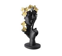 Tauzveok Décoration Buste Sculpture Amoureux céramique Résine Silence Est d'or Gens Statues Sculptures Bureau Accueil Penseur Statues d'art Artisanat Créatif Ornements,Character h