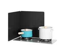 Tauzveok Plaque Anti Éclaboussures Pliable, Noir Plaque Anti Projection Cuisine, Protege Mur Cuisine, Plaque INOX Cuisine, pour Cuisinière, Cuisiner, Camping,A30*40cm