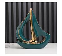 Tauzveok Sculpture de décoration de voilier, décoration Nautique, décoration de Table de Salon, décoration de Bateau d'art Abstrait Statue, Bureau Bar Café entrée Statues et Sculptures,Vert,Middle