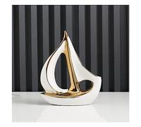 Tauzveok Sculpture de décoration de voilier, décoration Nautique, décoration de Table de Salon, décoration de Bateau d'art Abstrait Statue, Bureau Bar Café entrée Statues et Sculptures,Blanc,Small